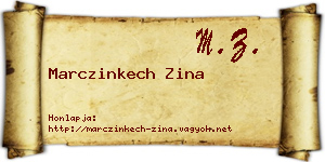 Marczinkech Zina névjegykártya